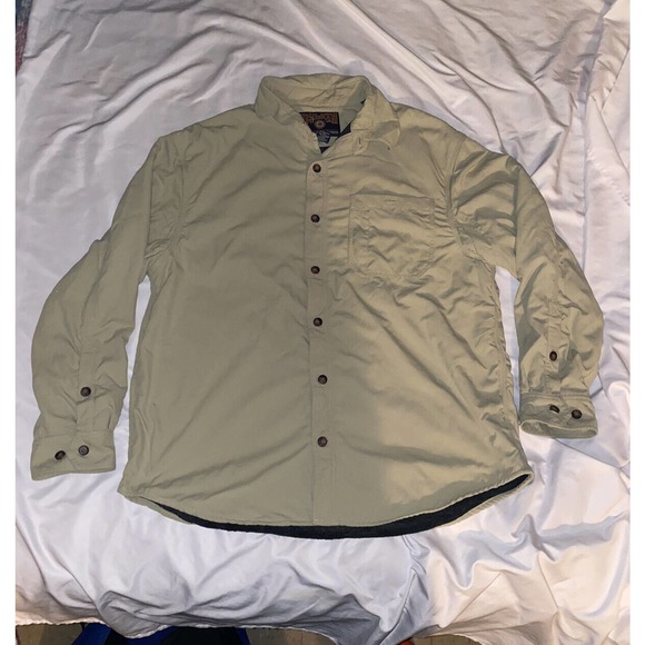 Duluth Trading Hanger Bender Fire Hose Fleece Lined‎ Shacket Nylon Jacket Large - Picture 2 of 10